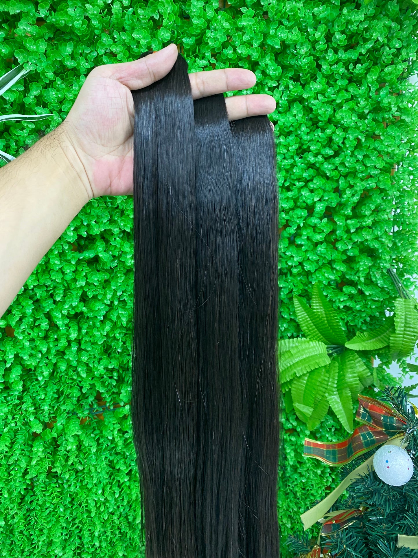 Bone straight Vietnam double drawn hair bundles 20“22”24“ a lot free shipping