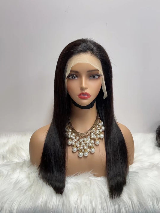 Free Shipping Double drawn Bone Straight Transparent 13x4 Lace Frontal Human Hair Wigs 180 Density Brazilian Remy 13x4 Lace Front Wig For Women