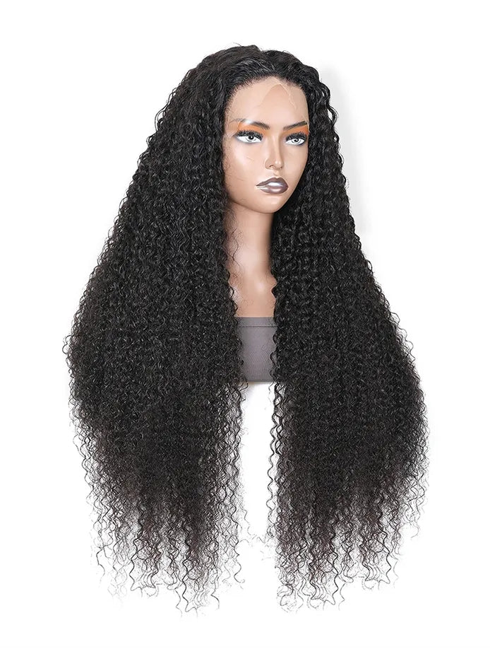 Yoody Wear Go Pre Cut Lace Wig Transparent Lace Jerry curly Black Quick & Easy Glueless Air Wig