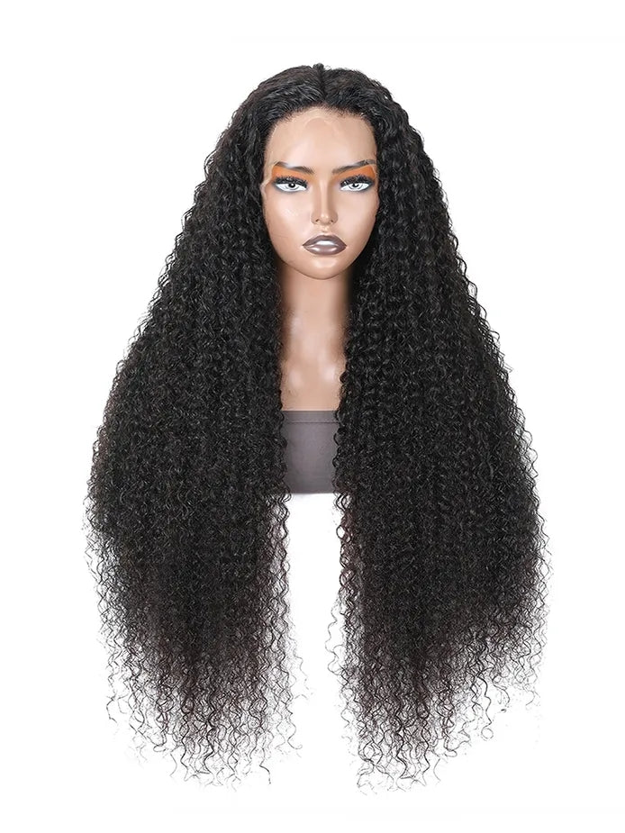 Yoody Wear Go Pre Cut Lace Wig Transparent Lace Jerry curly Black Quick & Easy Glueless Air Wig