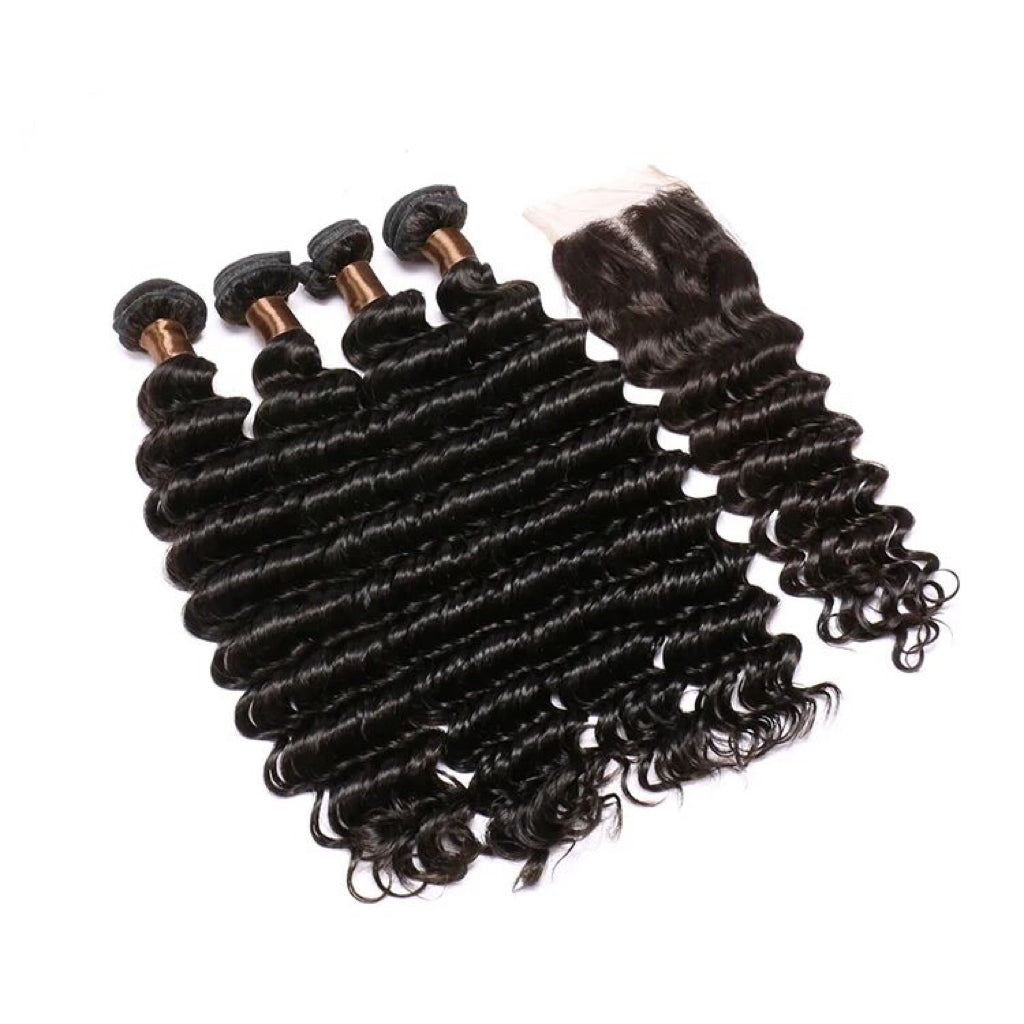 Yoody Hair Raw Deep Wave 3 Bundles 100% Human Hair Weave Bundles Indian Virgin Hair Body Wavy Hair Extension